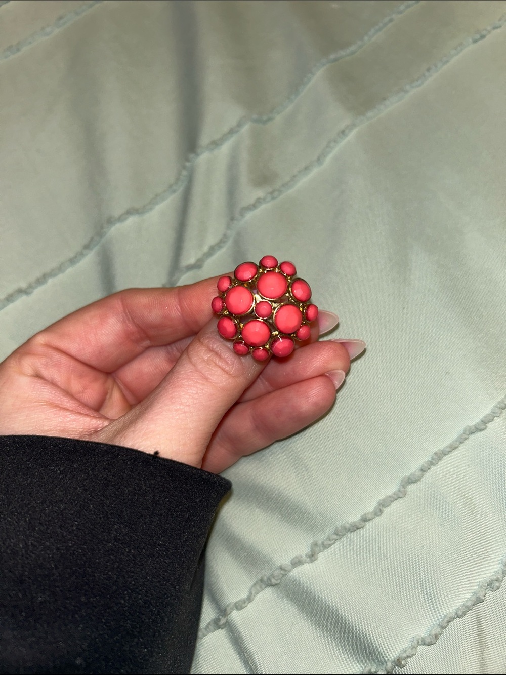 Pink Cluster Statement Ring - Picture 3 of 3